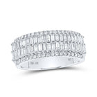 10kt White Gold Baguette Diamond Band Ring - 1 - 1/3 Cttw - Splendid Jewellery - Splendid Jewellery