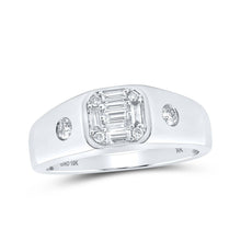 Load image into Gallery viewer, 10kt White Gold Baguette Diamond Band Ring for Men - Stunning Sparkle and Style - Splendid Jewellery
