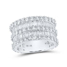 10kt White Gold Baguette Diamond Eternity Ring - Captivating Brilliance for Men - Splendid Jewellery