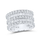10kt White Gold Baguette Diamond Eternity Ring - Captivating Brilliance for Men - Splendid Jewellery