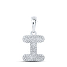 10kt White Gold Baguette Diamond Initial Pendant: A Sparkling Symbol of Elegance and Romance - Splendid Jewellery