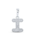 10kt White Gold Baguette Diamond Initial Pendant: A Sparkling Symbol of Elegance and Romance - Splendid Jewellery