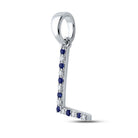 10kt White Gold Blue Sapphire Initial Pendant: A Personalized Gemstone Delight - Splendid Jewellery