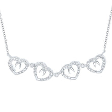 Load image into Gallery viewer, 10kt White Gold Convertible Heart Diamond Pendant Necklace - Splendid Jewellery