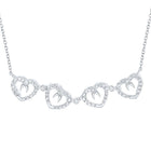 10kt White Gold Convertible Heart Diamond Pendant Necklace - Splendid Jewellery