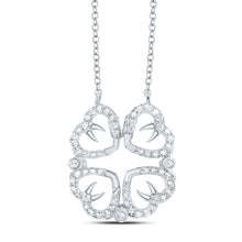 Load image into Gallery viewer, 10kt White Gold Convertible Heart Diamond Pendant Necklace - Splendid Jewellery
