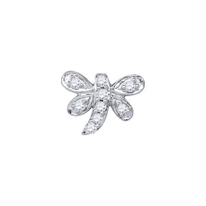 10kt White Gold Diamond Butterfly Bug Earrings - Sparkling Elegance - Splendid Jewellery