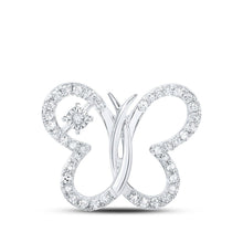 Load image into Gallery viewer, 10kt White Gold Diamond Butterfly Pendant | Exquisite Nature - inspired Jewelry - Splendid Jewellery