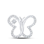 10kt White Gold Diamond Butterfly Pendant | Exquisite Nature - inspired Jewelry - Splendid Jewellery