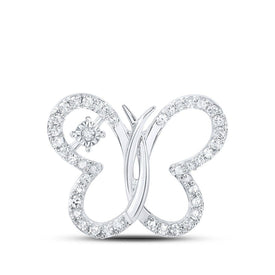 10kt White Gold Diamond Butterfly Pendant | Exquisite Nature - inspired Jewelry - Splendid Jewellery