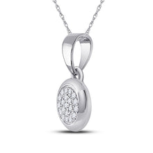 Load image into Gallery viewer, 10kt White Gold Diamond Cluster Pendant - A Mesmerizing Brilliance - Splendid Jewellery