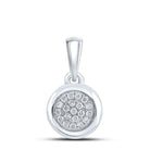 10kt White Gold Diamond Cluster Pendant - A Mesmerizing Brilliance - Splendid Jewellery