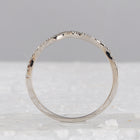 10kt White Gold Diamond Contoured Stackable Band Ring with Round Accents Side view from the 10Kt White Gold Womens Round Diamond Contoured Stackable Band Ring 1 5 Cttwpin226436 collection by Splendid Jewellery