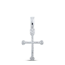 Load image into Gallery viewer, 10kt White Gold Diamond Cross Pendant - A Mesmerizing Symbol of Elegance and Faith - Splendid Jewellery