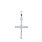 10kt White Gold Diamond Cross Pendant: A Mesmerizing Symbol of Elegance and Faith - Splendid Jewellery