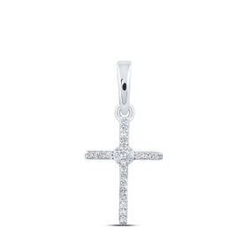 10kt White Gold Diamond Cross Pendant: A Mesmerizing Symbol of Elegance and Faith - Splendid Jewellery