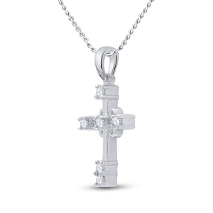 10kt White Gold Diamond Cross Pendant: A Radiant Symbol of Faith and Elegance - Splendid Jewellery