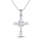 10kt White Gold Diamond Cross Pendant: A Radiant Symbol of Faith and Elegance  Top View from Splendid Jewellery