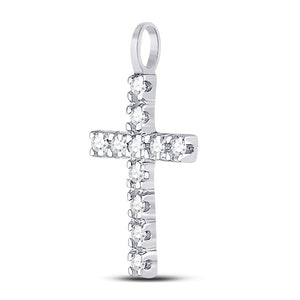 10kt White Gold Diamond Cross Pendant: A Timeless Symbol of Faith and Elegance - Splendid Jewellery