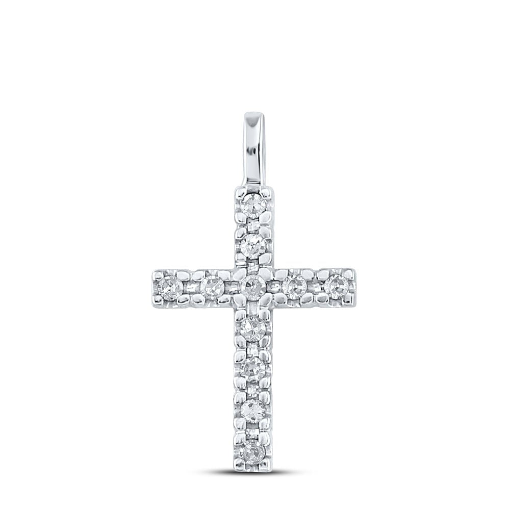 10kt White Gold Diamond Cross Pendant: A Timeless Symbol of Faith and Elegance - Splendid Jewellery