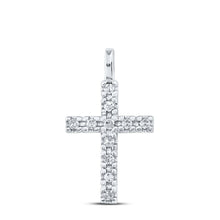 Load image into Gallery viewer, 10kt White Gold Diamond Cross Pendant: A Timeless Symbol of Faith and Elegance - Splendid Jewellery