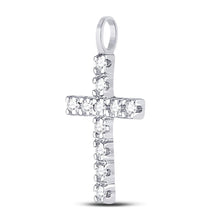 Load image into Gallery viewer, 10kt White Gold Diamond Cross Pendant: A Timeless Symbol of Faith and Elegance - Splendid Jewellery