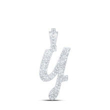 Load image into Gallery viewer, 10kt White Gold Diamond Cursive Initial Pendant - Personalized Elegance - Splendid Jewellery