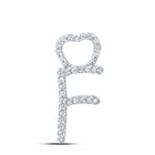 10kt White Gold Diamond Heart Initial Pendant - Personalized Romance and Elegance - Splendid Jewellery