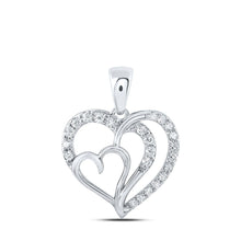 Load image into Gallery viewer, 10kt White Gold Diamond Heart &amp; Love Symbol Pendant - Splendid Jewellery