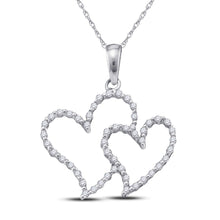 Load image into Gallery viewer, 10kt White Gold Diamond Heart &amp; Love Symbol Pendant - Splendid Jewellery