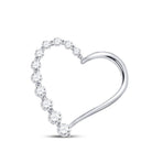 10kt White Gold Diamond Heart & Love Symbol Pendant - Splendid Jewellery
