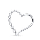 10kt White Gold Diamond Heart & Love Symbol Pendant - Splendid Jewellery