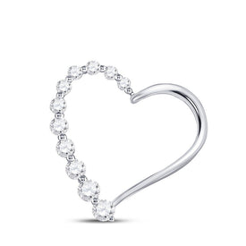 10kt White Gold Diamond Heart & Love Symbol Pendant - Splendid Jewellery