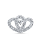 10kt White Gold Diamond Heart & Love Symbol Pendant - Splendid Jewellery