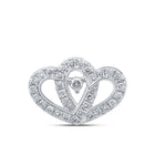 10kt White Gold Diamond Heart & Love Symbol Pendant - Splendid Jewellery