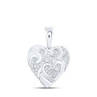 10kt White Gold Diamond Heart & Love Symbol Pendant: A Radiant Declaration of Love - Splendid Jewellery