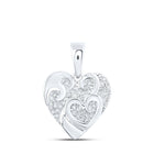 10kt White Gold Diamond Heart & Love Symbol Pendant: A Radiant Declaration of Love - Splendid Jewellery
