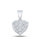 10kt White Gold Diamond Heart & Love Symbol Pendant - A Radiant Expression of Love - Splendid Jewellery