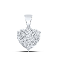 Load image into Gallery viewer, 10kt White Gold Diamond Heart &amp; Love Symbol Pendant - A Radiant Expression of Love - Splendid Jewellery