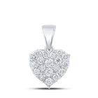 10kt White Gold Diamond Heart & Love Symbol Pendant - A Radiant Expression of Love - Splendid Jewellery