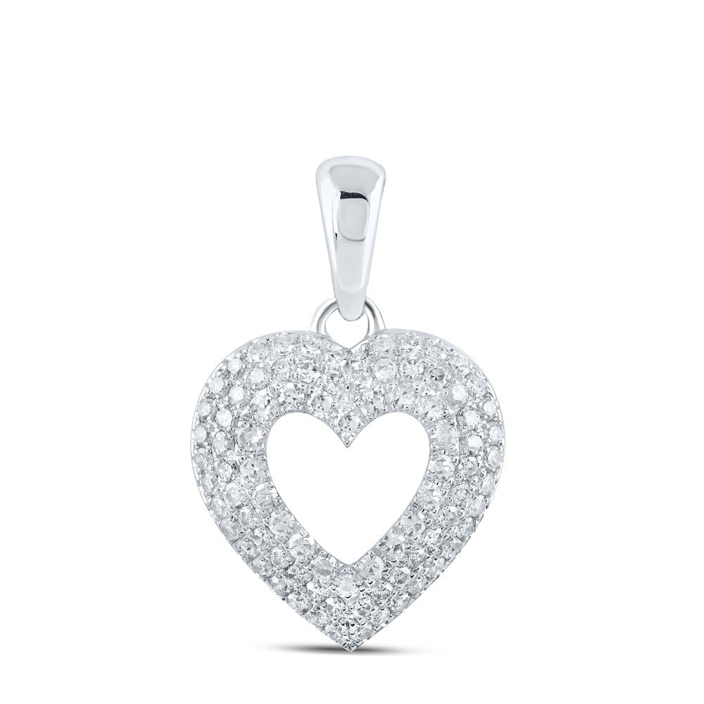 10kt White Gold Diamond Heart & Love Symbol Pendant - A Radiant Expression of Love - Splendid Jewellery