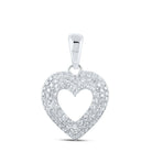 10kt White Gold Diamond Heart & Love Symbol Pendant - A Radiant Expression of Love - Splendid Jewellery