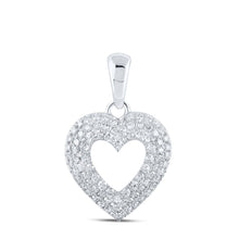 Load image into Gallery viewer, 10kt White Gold Diamond Heart &amp; Love Symbol Pendant - A Radiant Expression of Love - Splendid Jewellery