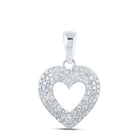 10kt White Gold Diamond Heart & Love Symbol Pendant - A Radiant Expression of Love - Splendid Jewellery