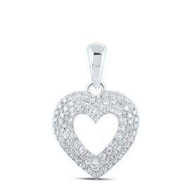 10kt White Gold Diamond Heart & Love Symbol Pendant - A Radiant Expression of Love - Splendid Jewellery