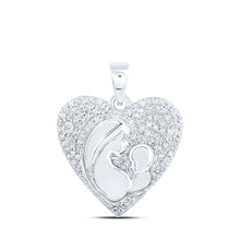Load image into Gallery viewer, 10kt White Gold Diamond Heart &amp; Love Symbol Pendant - A Radiant Expression of Love and Affection - Splendid Jewellery