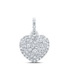 10kt White Gold Diamond Heart & Love Symbol Pendant - A Sparkling Declaration of Love - Splendid Jewellery