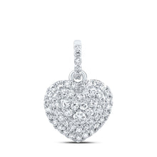 Load image into Gallery viewer, 10kt White Gold Diamond Heart &amp; Love Symbol Pendant - A Sparkling Declaration of Love - Splendid Jewellery