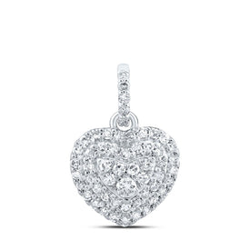 10kt White Gold Diamond Heart & Love Symbol Pendant - A Sparkling Declaration of Love - Splendid Jewellery