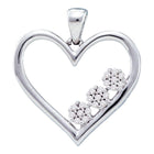 10kt White Gold Diamond Heart & Love Symbol Pendant - A Timeless Expression of Love - Splendid Jewellery